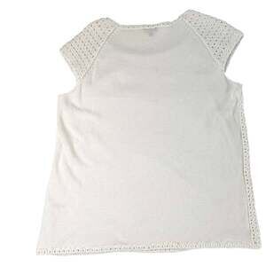 Talbots Womens Tank Top 1X Crocheted Knit Lined Sweater Fairy Cottagecore